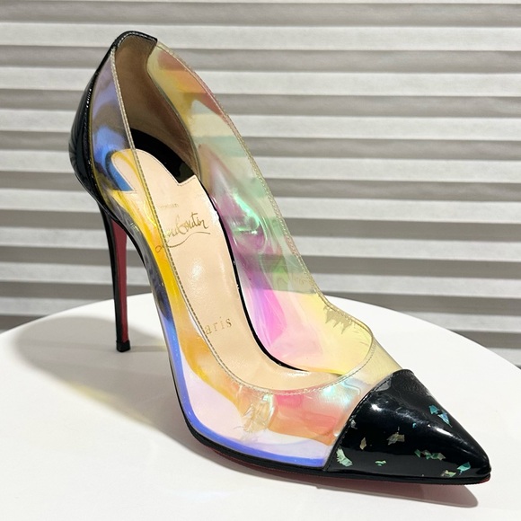 🌺 CHRISTIAN LOUBOUTIN🌺 Iridescent PVC Debout Size: 36.5 - Picture 3 of 16